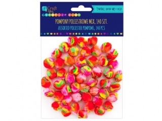 POMPONY AKRYLOWE 2, 5 CM - TCZA, 50 SZT. [opakowanie=6szt]