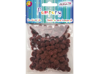 Pompony POM-310 brzowe 1cm op.120szt.