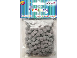 Pompony POM-311 szare 1cm op.120szt.