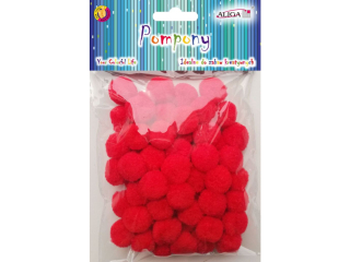 Pompony POM-403 czer 2cm op.60szt.