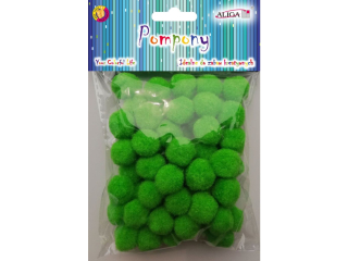 Pompony POM-412 jasnozielone 2cm op.60szt.