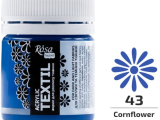 ROSA TALENT FARBA DO TKANIN CORNFLOWER 43 20 ML [opakowanie=1szt]