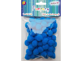 Pompony POM-404 niebieskie 2cm op.60szt.