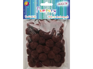 Pompony POM-410 brzowe 2cm op.60szt.