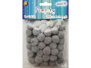 Pompony POM-411 szary 2cm op.60szt.
