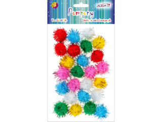 Pompony PM-3472 r. 2, 5cm mix kolorw op.25szt