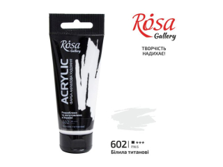 ROSA GALLERY FARBA AKRYLOWA TITANIUM WHITE 602 60 ML [opakowanie=4szt]