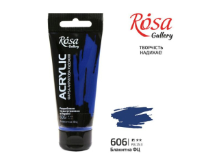 ROSA GALLERY FARBA AKRYLOWA PHTHALOCYANINE BLUE 606 60 ML [opakowanie=4szt]