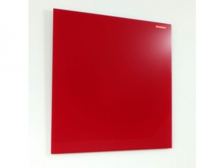 TABLICA SZKLANA MEMOBOARDS, MAGNETYCZNA, SZKŁO HARTOWANE 4 MM, CZERWONA, 60X40 CM
