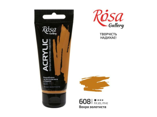 ROSA GALLERY FARBA AKRYLOWA GOLD OCHRE 608 60 ML [opakowanie=4szt]