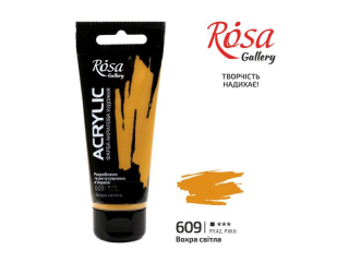 ROSA GALLERY FARBA AKRYLOWA LIGHT OCHRE 609 60 ML [opakowanie=4szt]