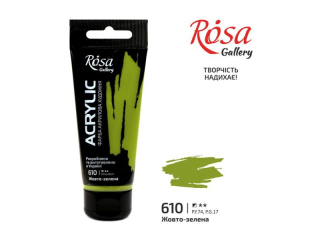 ROSA GALLERY FARBA AKRYLOWA YELLOWISH GREEN 610 60 ML [opakowanie=4szt]