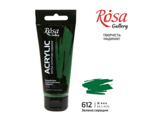 ROSA GALLERY FARBA AKRYLOWA GREEN MEDIUM 612 60 ML [opakowanie=4szt]