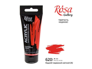 ROSA GALLERY FARBA AKRYLOWA CADMIUM RED LIGHT 620 60 ML [opakowanie=4szt]