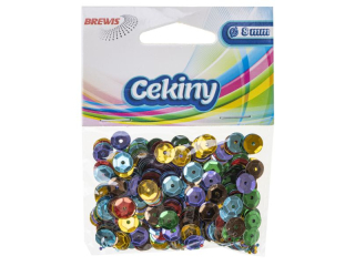 Cekiny byszczce rozmiar: 8mm waga: 10g  kolor: mix