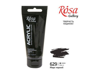 ROSA GALLERY FARBA AKRYLOWA MARS BLACK 629 60 ML [opakowanie=4szt]