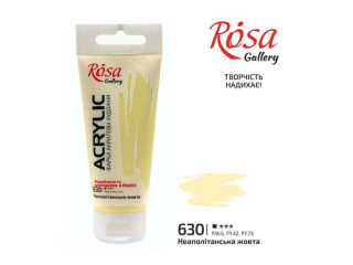 ROSA GALLERY FARBA AKRYLOWA NAPLES YELLOW 630 60 ML [opakowanie=4szt]