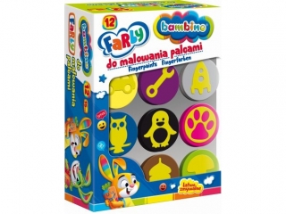 Farby do malowania palcami 12 kolorw 15 ml ZWIERZAKI UCZNIAKI [opakowanie=6szt]