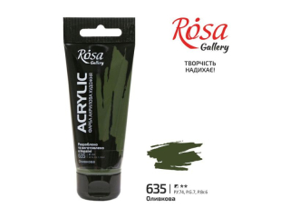 ROSA GALLERY FARBA AKRYLOWA OLIVE GREEN 635 60 ML [opakowanie=4szt]
