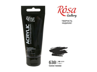 ROSA GALLERY FARBA AKRYLOWA LAMP BLACK 638 60 ML [opakowanie=4szt]