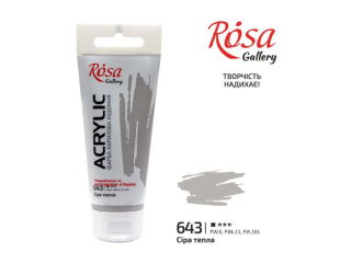 ROSA GALLERY FARBA AKRYLOWA WARM GRAY 643 60 ML [opakowanie=4szt]