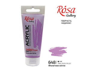 ROSA GALLERY FARBA AKRYLOWA VIOLET LIGHT 648 60 ML [opakowanie=4szt]