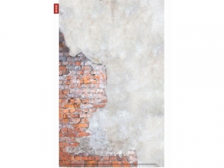 TABLICA SZKLANA MEMOBE, MAGNETYCZNA, Z NADRUKIEM CEGŁY, PIONOWA, PÓŁKA, 40X60 CM