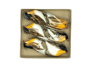 Ptaszki dekoracyjne PTD-6128 box 6 szt. rozm.12 cm. mix wzorw
