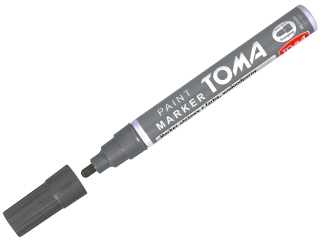 Marker olejowy, fibrowa kocwka 2, 5mm, szary Pudeko [opakowanie=12szt]