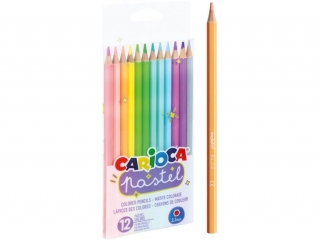 Kredki ołówkowe pastelowe CARIOCA 12 kol. (43034) (sz)