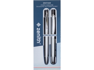 Zestaw ZENITH 60 CLASSIC SILVER - Pi�ro wieczne + D�ugopis automatyczny w etui - 6 szt. display [opakowanie=6szt] (CEN+3%)