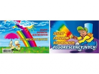 Zeszyt papierów kolorowych fluo. A5