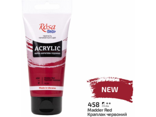 ROSA STUDIO FARBA  AKRYLOWA  MADDER RED 458 75 ML [opakowanie=3szt]
