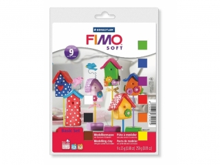 Zestaw FIMO soft dla początkujących, 9 kol. po 25g + akcesoria, masa termoutwardzalna, Staedtler