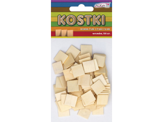 Kostki drewniane PK-0622 BZ 15x15x1, 3mm op.100szt