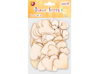 Serca PK-5052 drewniane, mix rozmiarw, op. 60szt.
