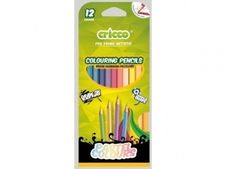 KREDKI CRICCO TRÓJKĄTNE 12-KOL. PASTELOWE