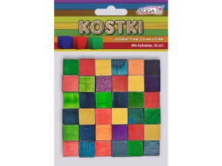 Kostki PK-2106 mix kolorw, op. zawiera 36 szt. rozm.15x15x15 mm
