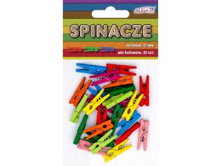 Spinacze SPIN-0547 mix kolorw op.25szt. 25mm
