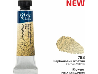 ROSA GALLERY FARBA  AKWARELOWA  CARBON YELLOW 788 10 ML TUBA [opakowanie=4szt]