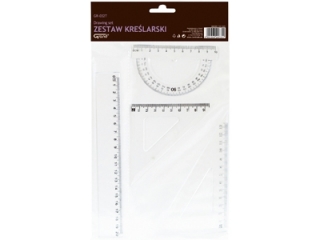 Zestaw geometrycznytransparent GR-032T [opakowanie=24szt] (sz)