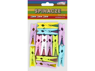 Spinacze SPIN-2723 drewniane mix kolorw op.25szt. 35mm