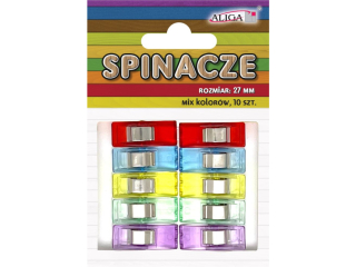 Spinacze SPIN-8268 mix kolorw, op.10szt. 27mm