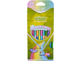 KREDKI DWUSTRONNE CRICCO TRJKTNE 12/24-KOL. PASTELOWE