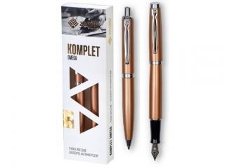 Zestaw ZENITH 60 ELEGANCE GOLD ROSE - Piro wieczne + Dugopis automatyczny w etui  - 6 szt. display [opakowanie=6szt]