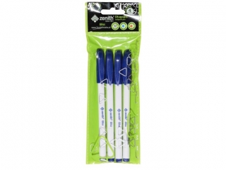 Dugopis ze skuwk 0, 5 mm ZENITH GLISS niebieski - 4 szt. opp bag [opakowanie=50szt]