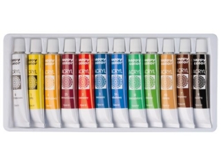Farba akrylowa zestaw 12 kolorw x 12 ml, Happy Color