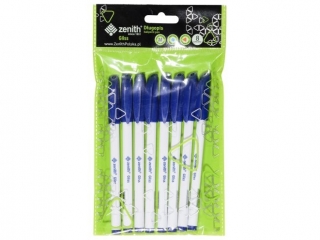 Dugopis ze skuwk 0, 5 mm ZENITH GLISS niebieski - 8 szt. opp bag [opakowanie=25szt]