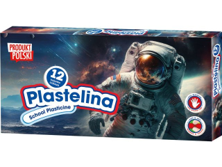 Plastelina szkolna Kosmos 12 kol [opakowanie=5szt]