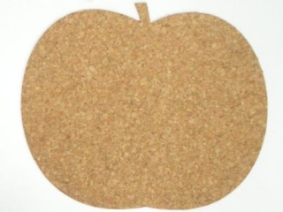 PODKŁADKA KORKOWA MEMOBOARDS, POD KUBEK JABŁKO, 6 SZT., 95X112X3 MM
